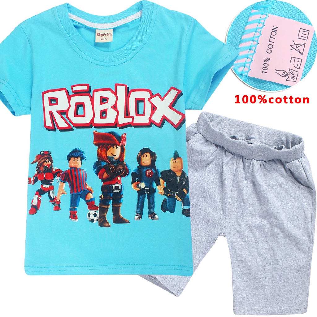2020 summer roblox children clothes boys t shirt girls short sleeve kids tops baby clothing shopee malaysia