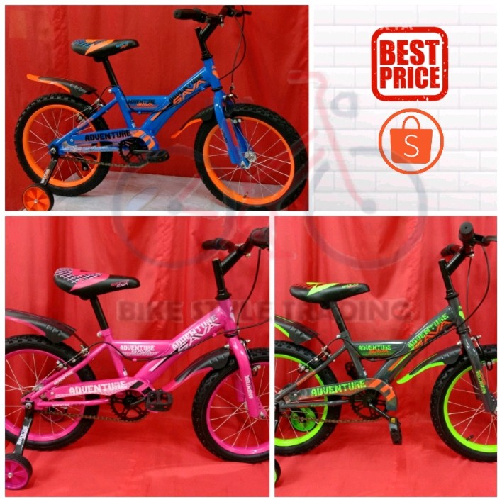 BASIKAL 1650 KANAKKANAK SAIZ 16" INCH UNTUK UMUR 46 TAHUN SAVA KIDS