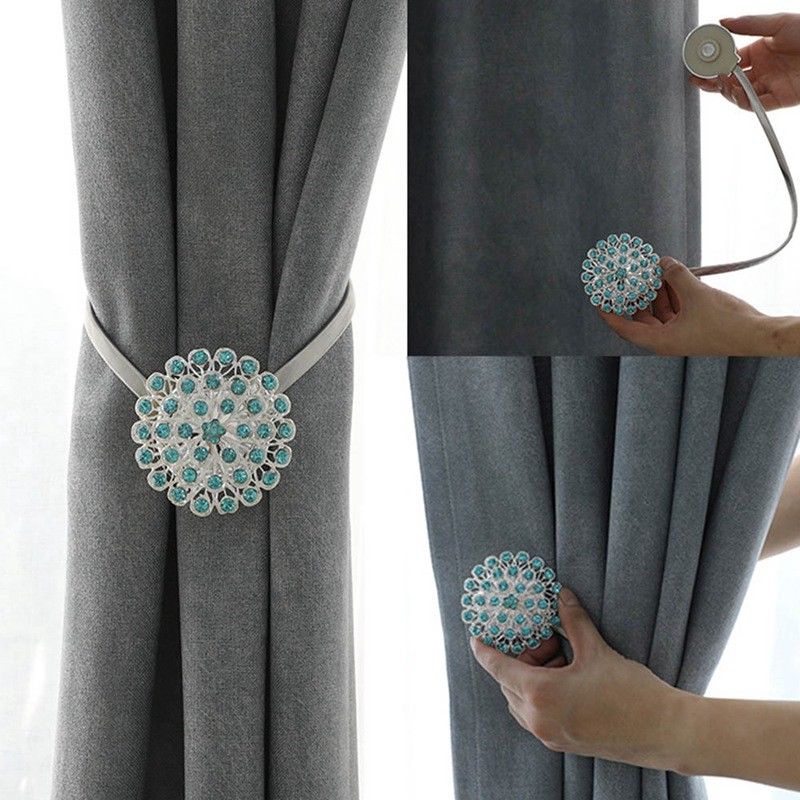 Stylish Modern Window Curtains Buckle Magnet Buckle Curtain Clip Bedroom Decor