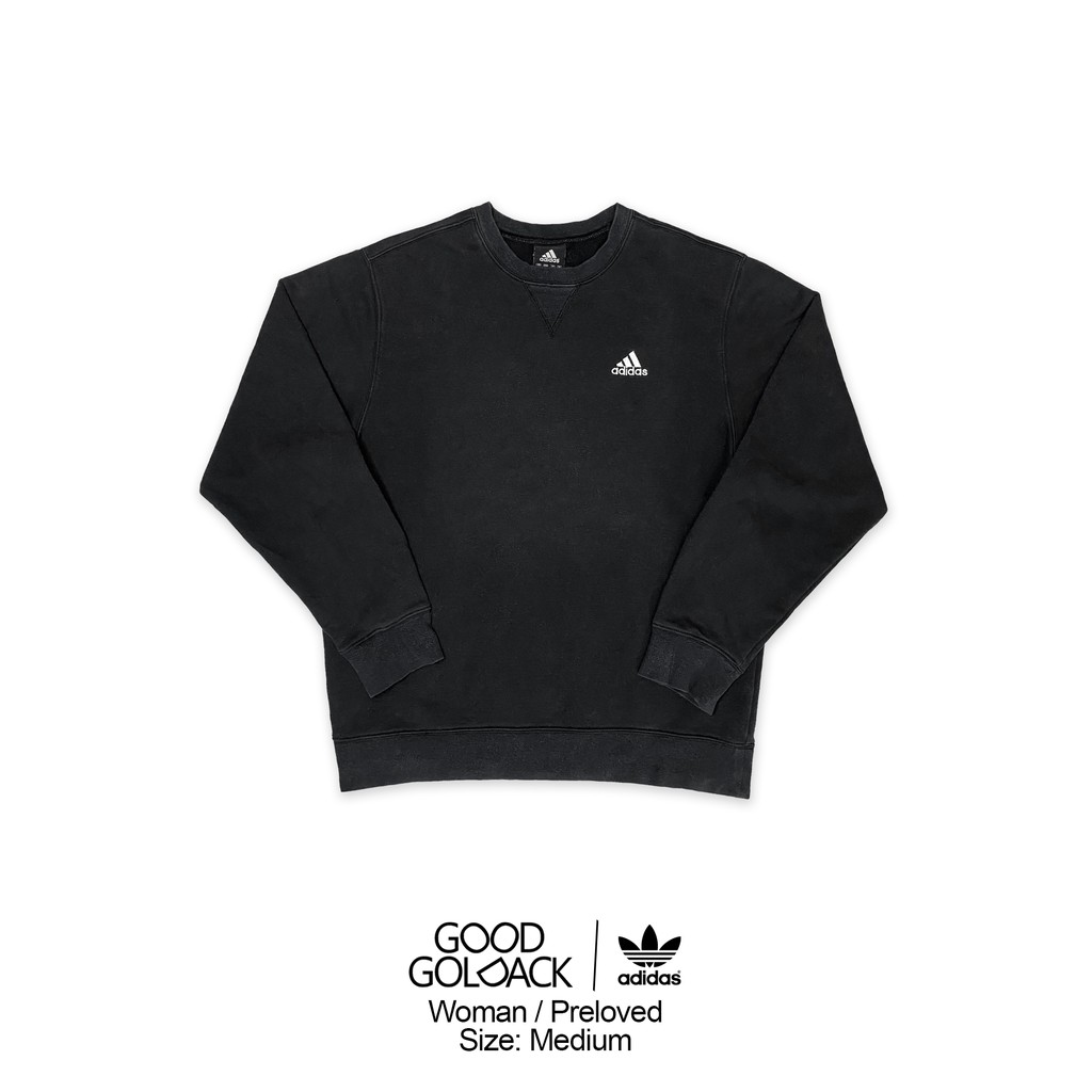 constantemente logo Extensamente Vintage "ADIDAS" Climalite Black Sweatshirt (Medium) | Shopee Malaysia