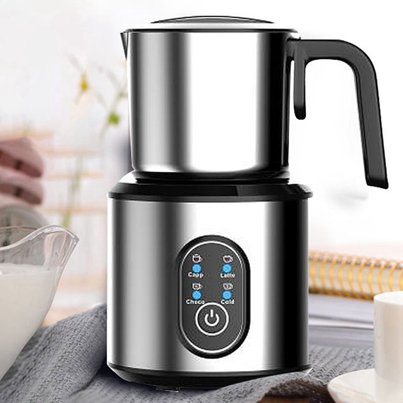 【READY STOCK】4 in 1 Big Electric Milk Frother Machine Milk Heating Automatic Milk Frothing Cold and Hot Froth