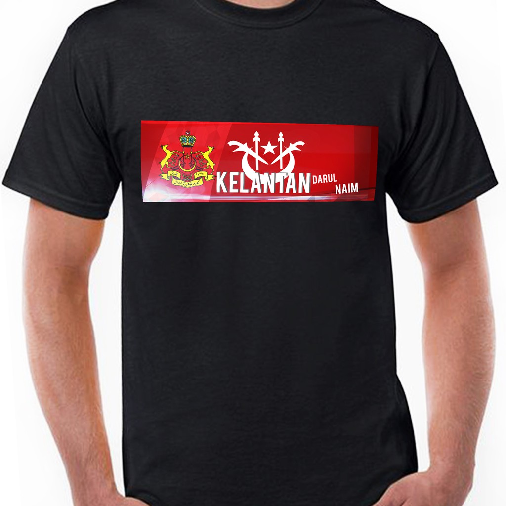 Kelantan t shirt flag Cotton Jersey Tees Souvenir Gift