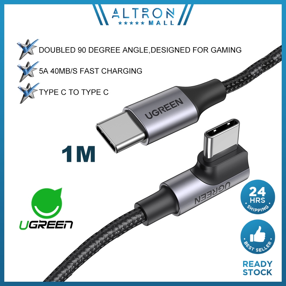 UGREEN USB C to USB C Type C Charging Cable 5A 40mbs 60W Power Delivery ...