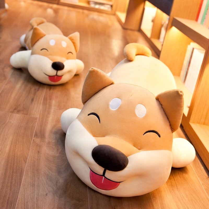 sleeping shiba inu plush