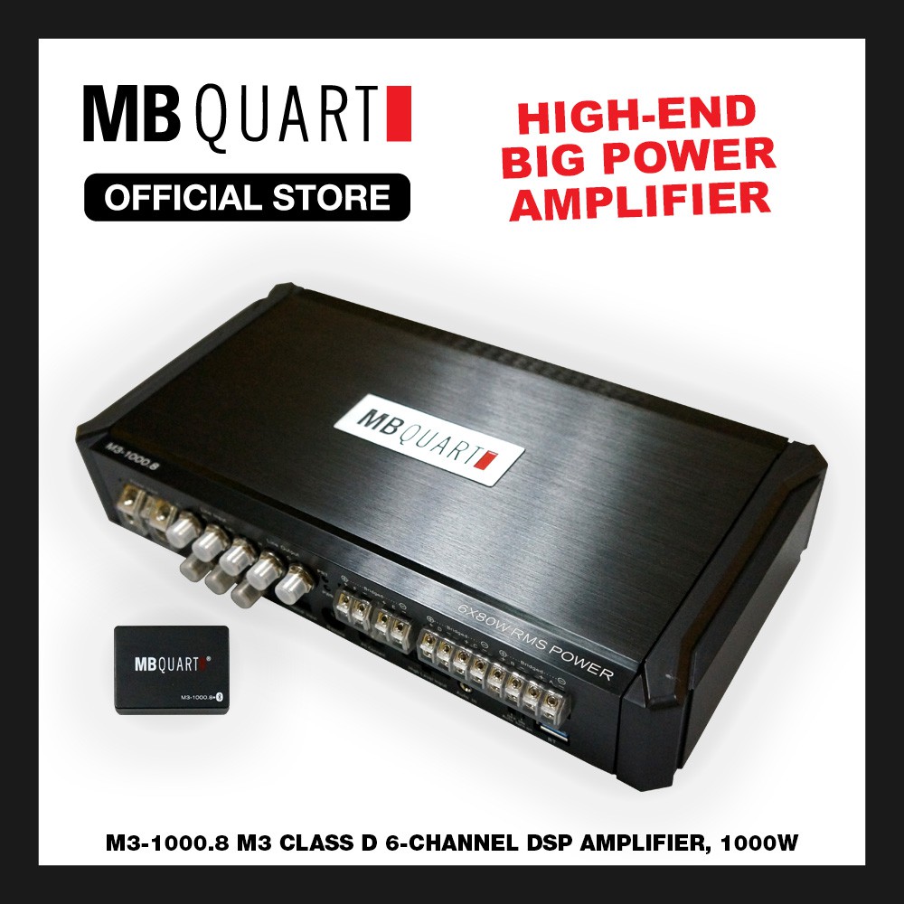 MB QUART Car Audio M31000.8 M3SERIES 1000W Class D 6 Channel DSP