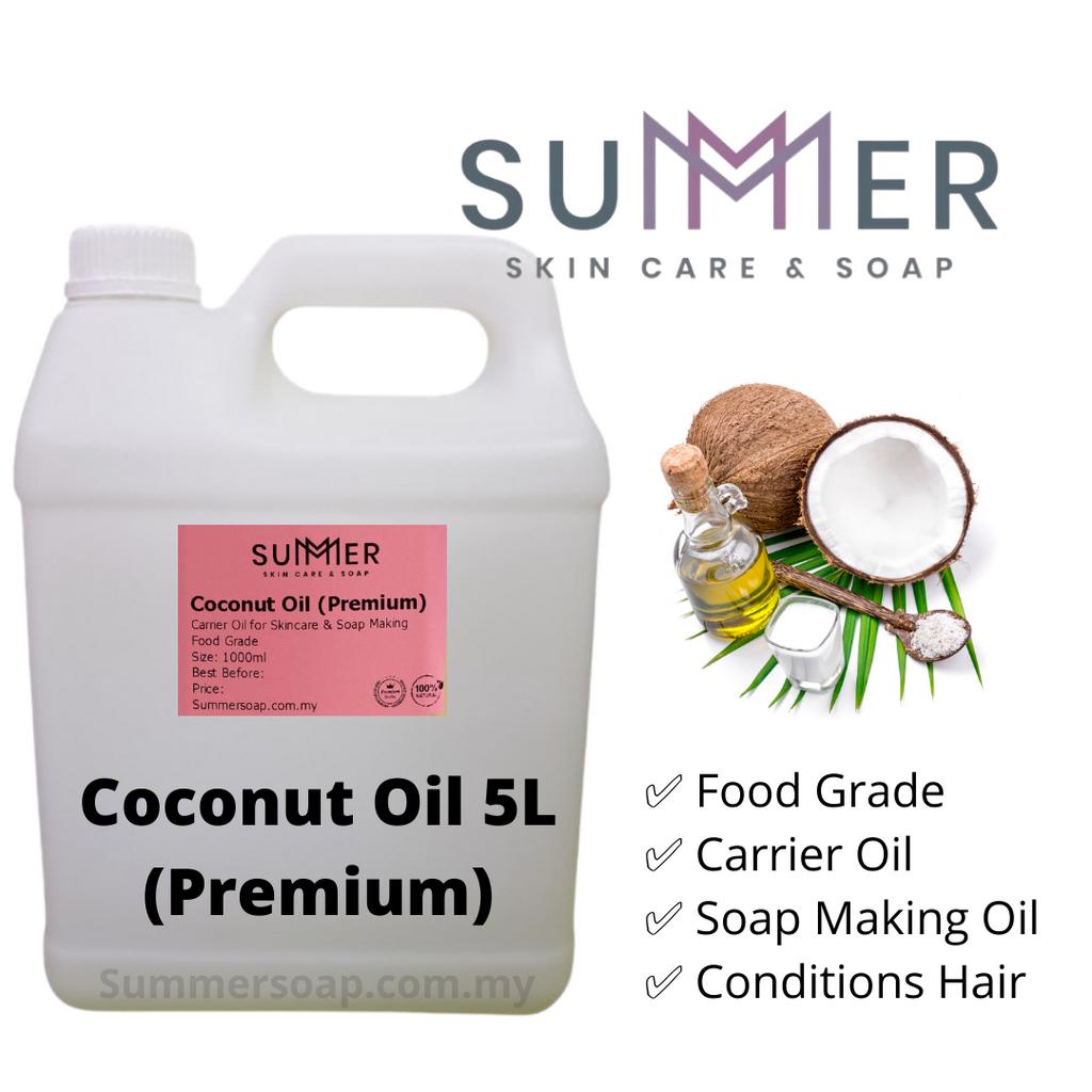 Summer Soap Premium Coconut Oil RBD (Food Grade) 5000ml (5L) Soap Making Oil / Skincare DIY