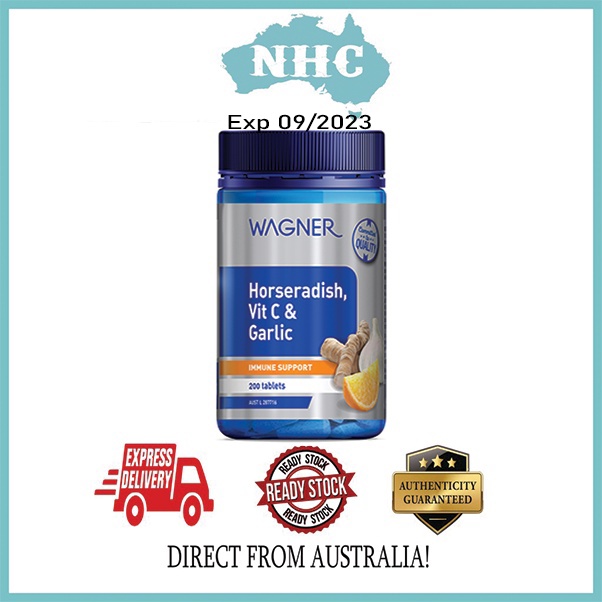 NHC Wagner Horseradish Vitamin C & Garlic 200 Tablets (Exp 09/11/2023