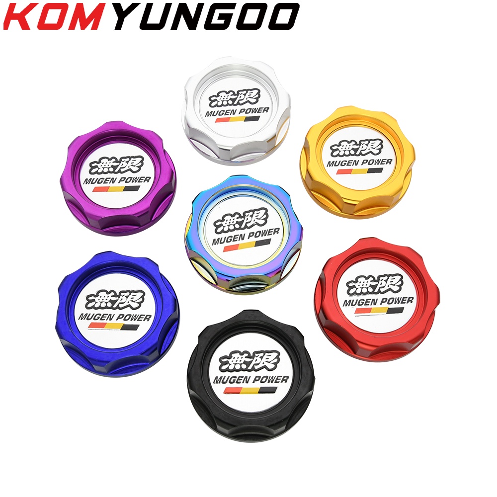 Car Styling Aluminium Engine Oil Cap MUGEN Logo Emblem Oil Tank Caps For HONDA CIVIC Oil Filler Cover JDM Modified