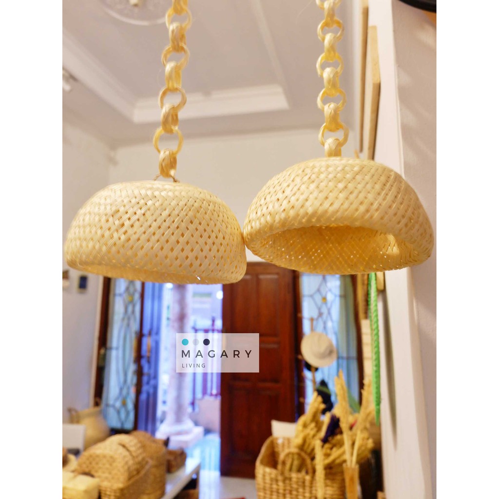 KAYU Piggy Mini Lampshade - decorative lamp - wooden lamp - rattan lamp - wall lamp - hanging lamp - bamboo