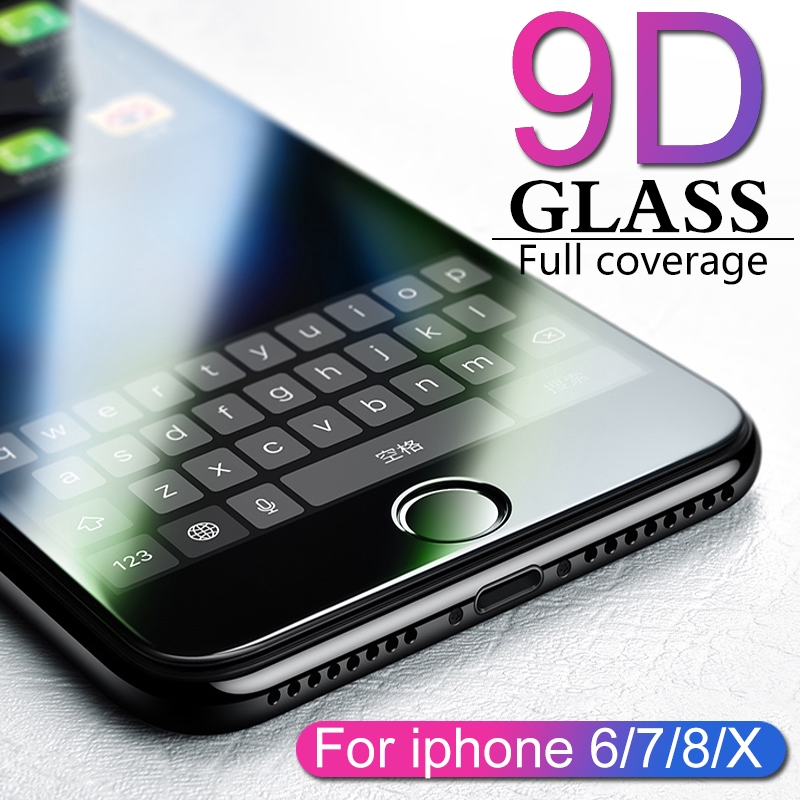 9d Full Coverage Cover Tempered Glass Screen Protector For Iphone 14 13 12 11 Pro Mini 6 6s 7 8 0612