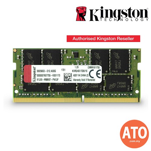 Kingston 16gb Ddr4 2666mhz Non Ecc Memory Cl19 2rx8 Ram Sodimm For Notebook Laptop Shopee Malaysia