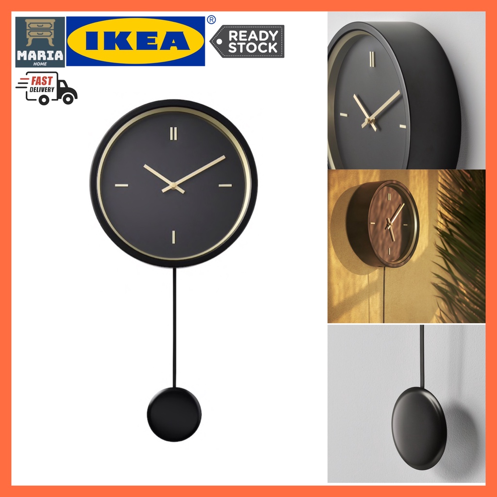 IKEA STURSK Wall Clock, Black, 26cm [Ready Stock] Shopee Malaysia