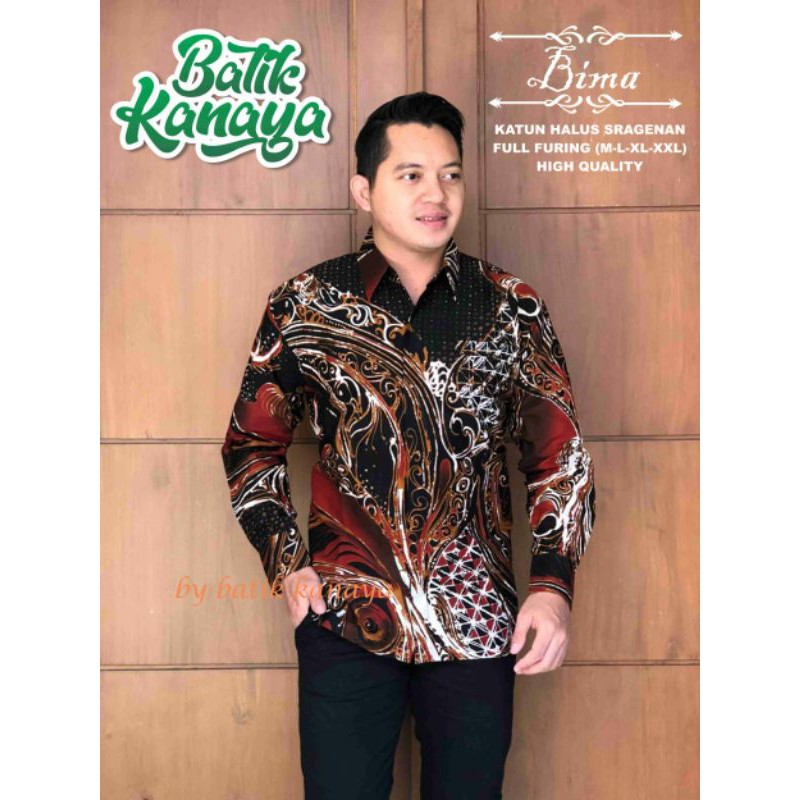 KATUN PRIA Kanaya BIMA Men's Batik Shirt Full Cotton Material | Kanaya ...