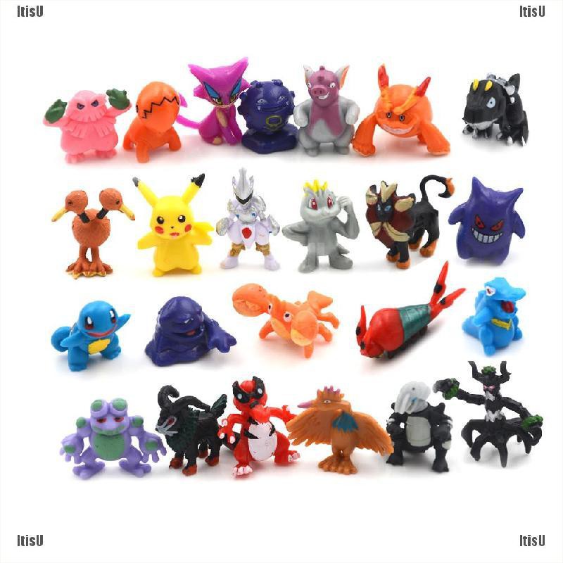 24pcs Wholesale Lots Mixed Pokemon Mini Pearl Figures Kids Children Toy New &&^& 