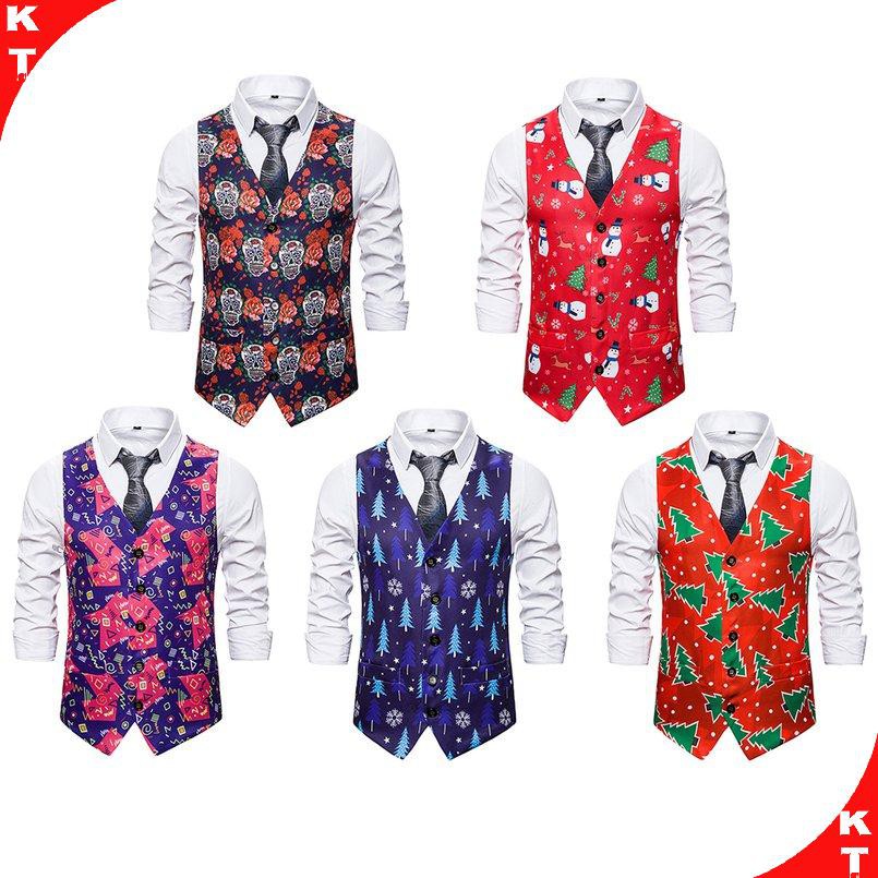 mens christmas suit vest