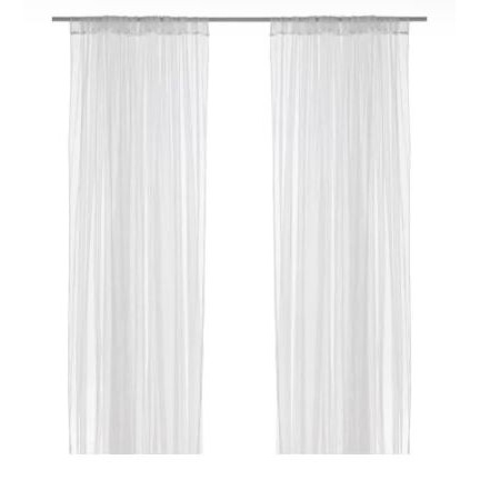 Ikea 1 X Panel Of Long Sheer White Net Lill Curtains 280 X 250 Cm