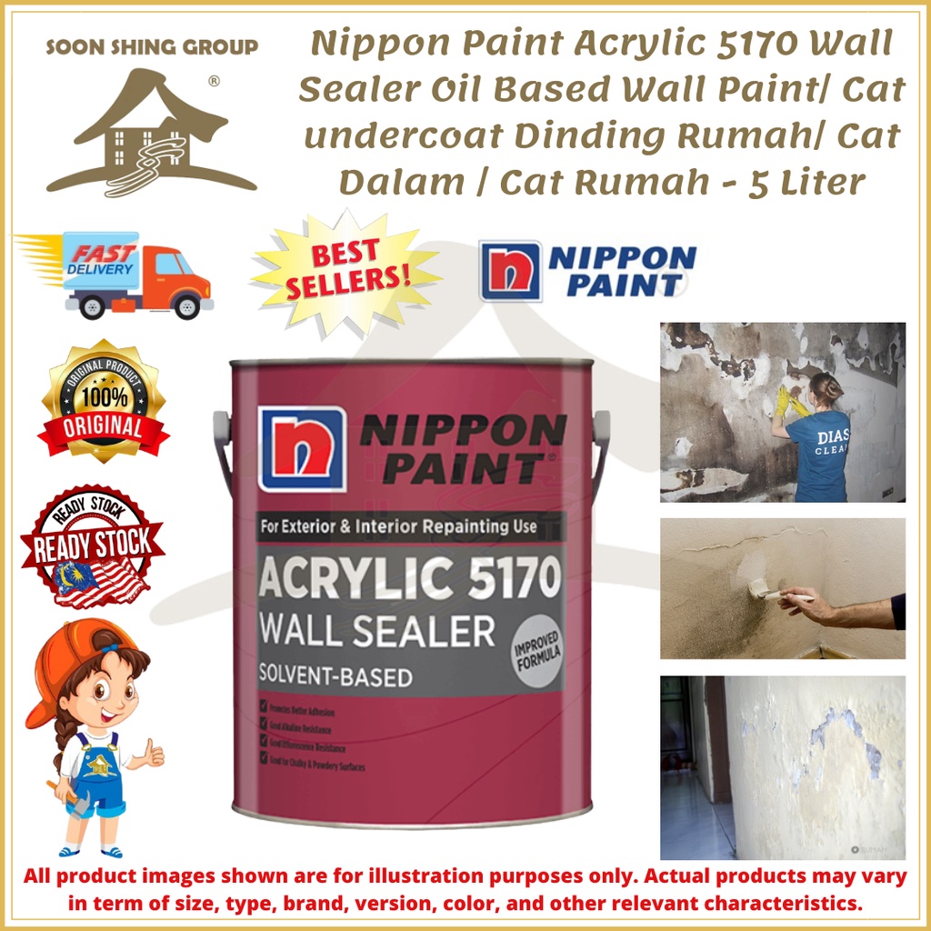 Nippon Paint Acrylic 5170 Wall Sealer Oil Based Wall Paint/ Cat undercoat Dinding Rumah/ Cat