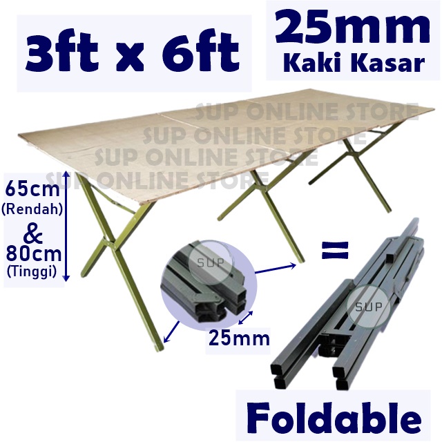 25mm Night Market Foldable Table Rack Market Folding Table Stand