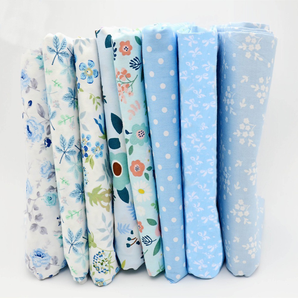 Download 8pcs Blue Floral Printed Cotton Fabric Fat Quaters Tilda Clothes Diy Patchwork Quilting Cloth Bundle For Sewing Crafts Textile Kain Shopee Malaysia