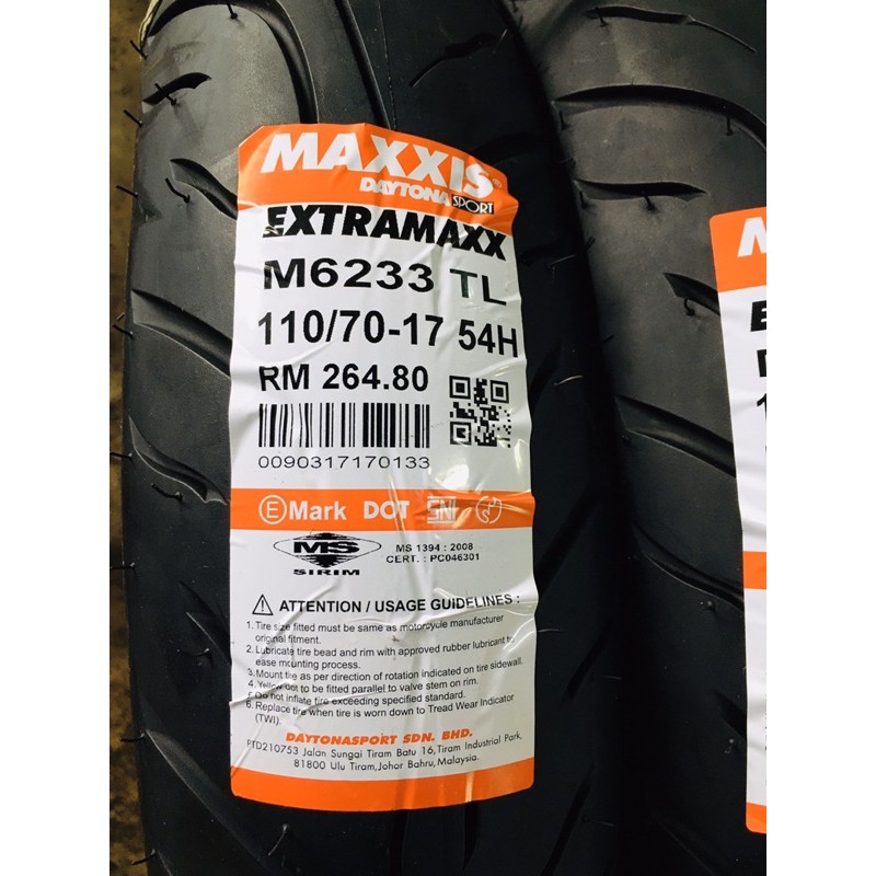 MAXXIS TAYAR 110/70-17 | Shopee Malaysia