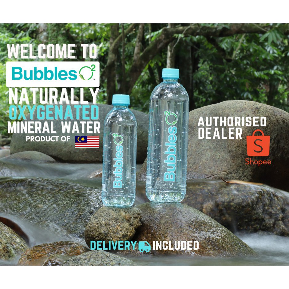 PROMO FREE DELIVERY BUBBLES O2 OXYGENATED WATER (425ml x 24 botol) AIR