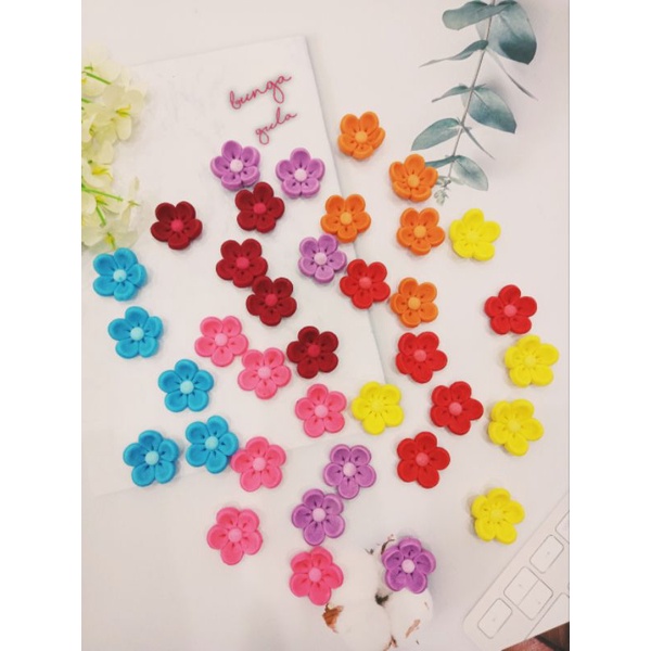 Bunga Gumpaste Edible Flower Cake Topper Bunga Hiasan baking decoration ...