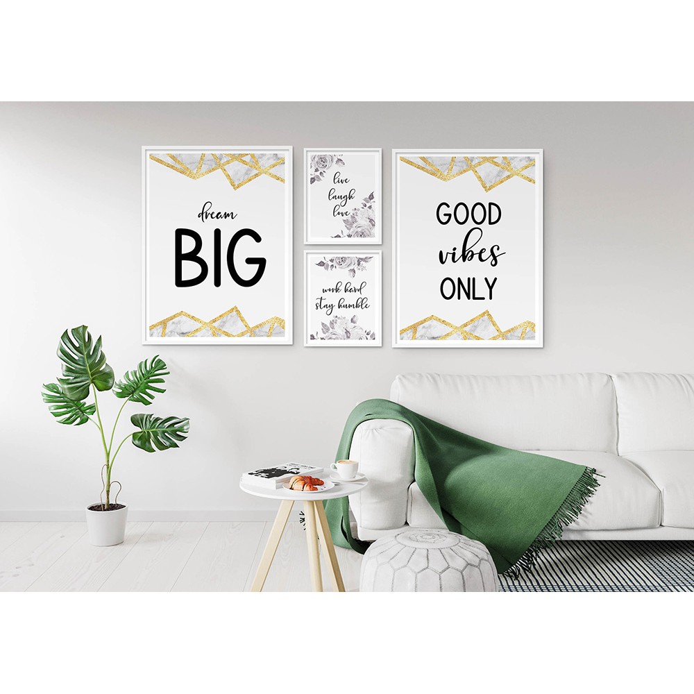 Wall Art Positive Vibes Scandinavian Wall Art Nordic Wall Art Downloadable Digital Files Wall Art Shopee Malaysia