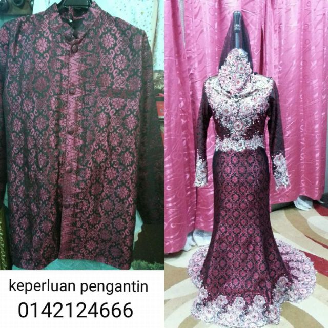 Baju Pengantin Songket Lelaki Dan Perempuan Shopee Malaysia