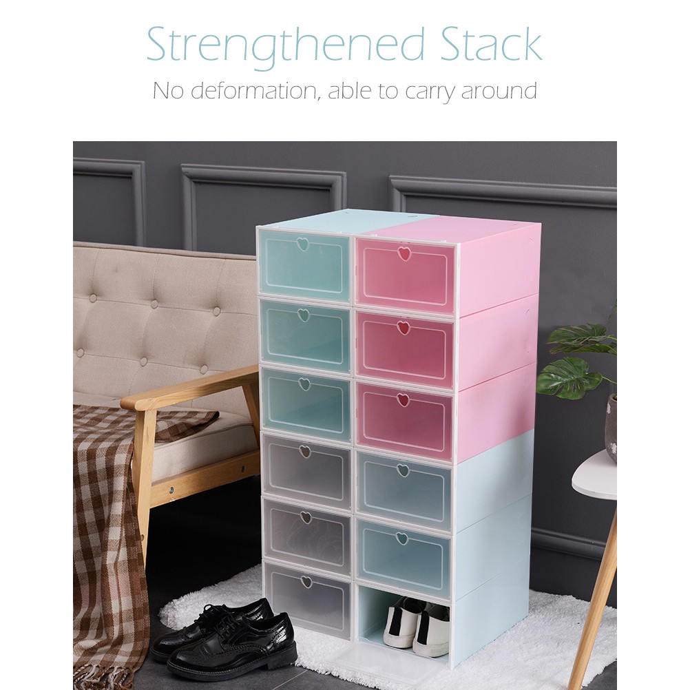 Stackable Shoes Box Foldable Shoes Rack Attachable Storage Box