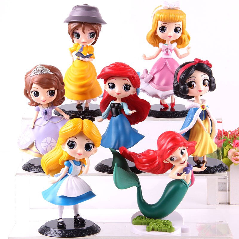 Qposket Q Posket Princess Alice Ariel Mermaid Cinderella Snow White Sofia Jane Alice Figure Action Figure Model Toy Shopee Malaysia