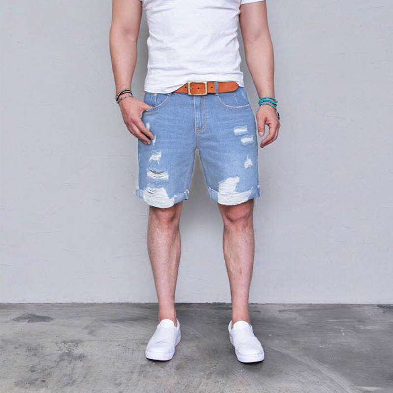 short ripped jeans mens