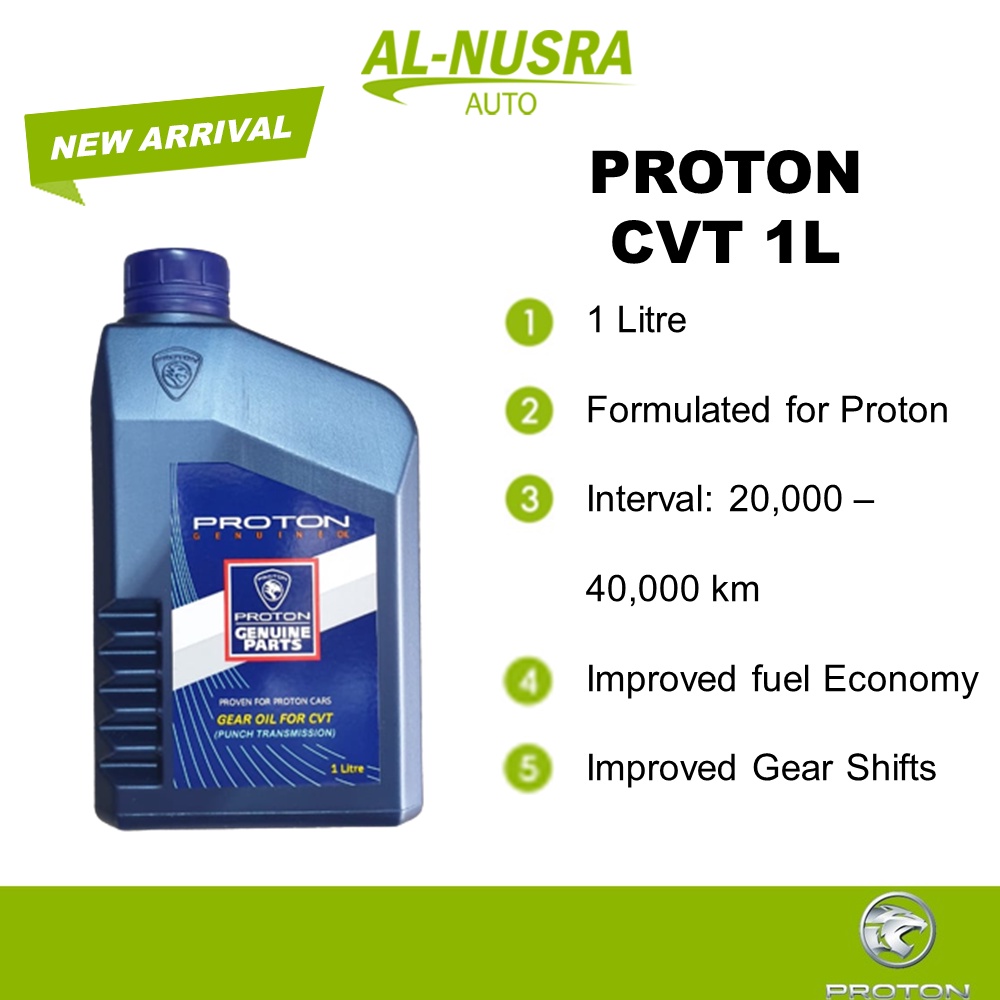 PROTON CVT GEAR OIL 1L CONTINUOUSLY VARIABLE TRANSMISSION FLUID MINYAK