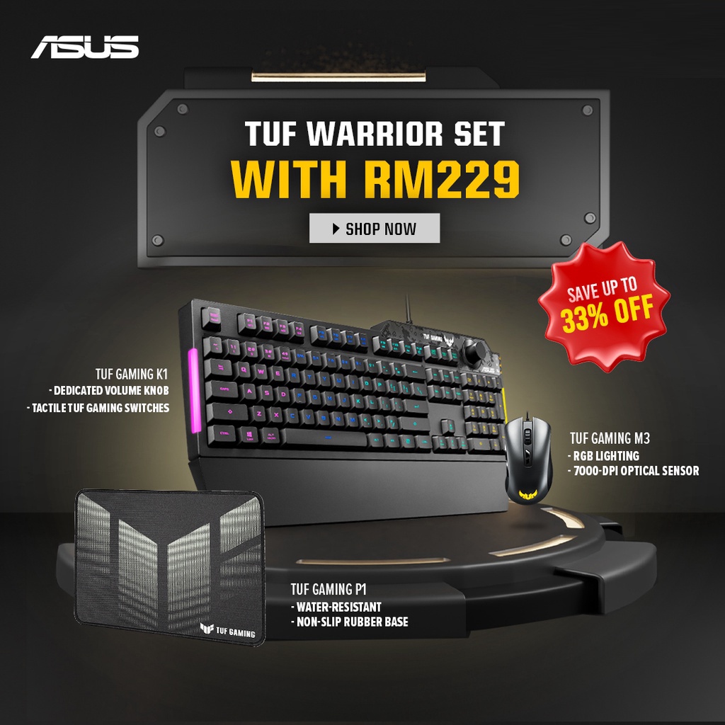 ASUS TUF Gaming Gear Combo TUF Gaming Mouse M3 and TUF Gaming Keyboard