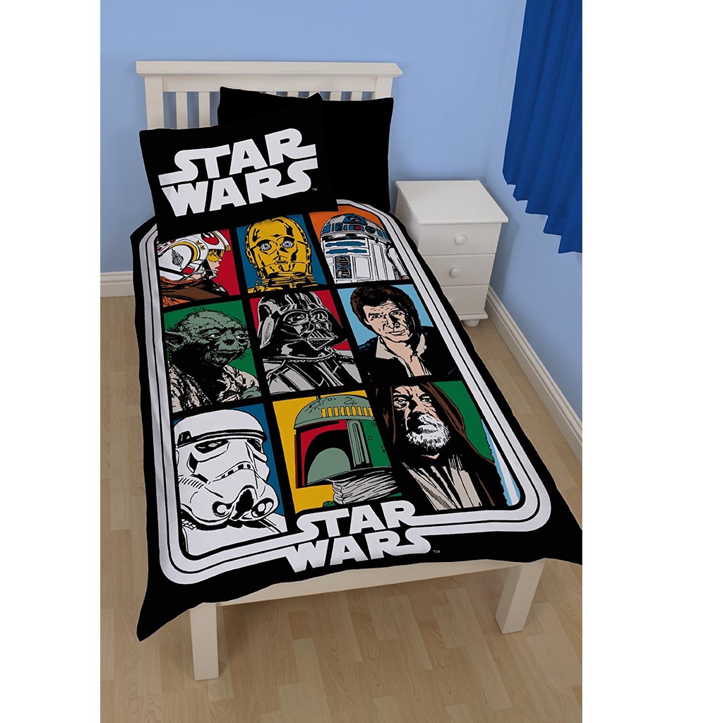 Disney Star Wars Force Single Panel Duvet Set Shopee Malaysia