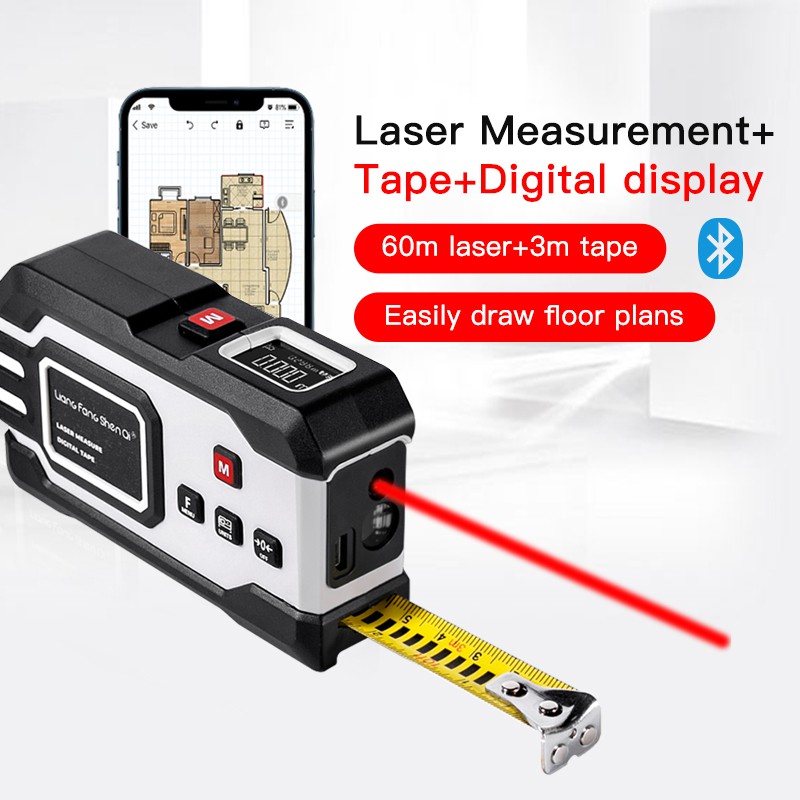 Laser Measurement 60 Meters Range finder Smart Bluetooth APP auto CAD/PDF/3D Laser Level