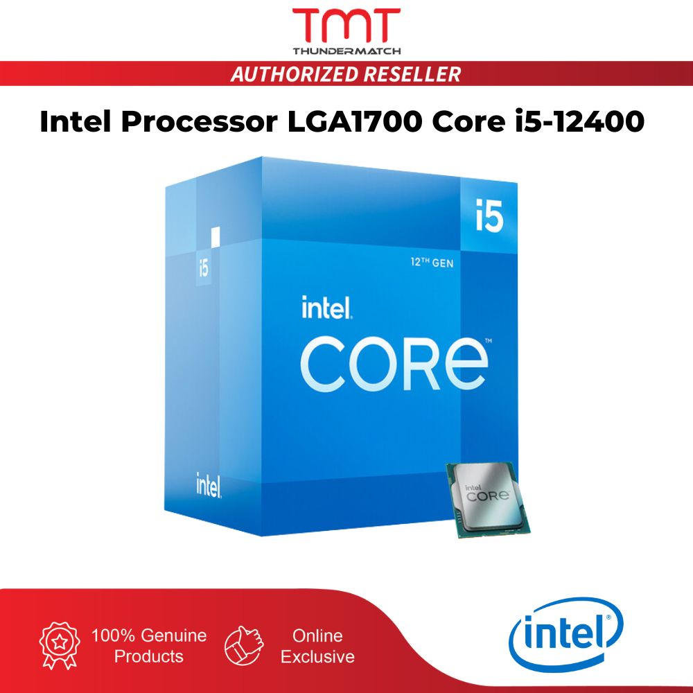 TMT Intel Processor LGA1700 Core i5-12400 2.5~4.4GHz/18MB Cache/6-Cores 12-Threads/Intel UHD Graphics 730/65W | BX8071512400