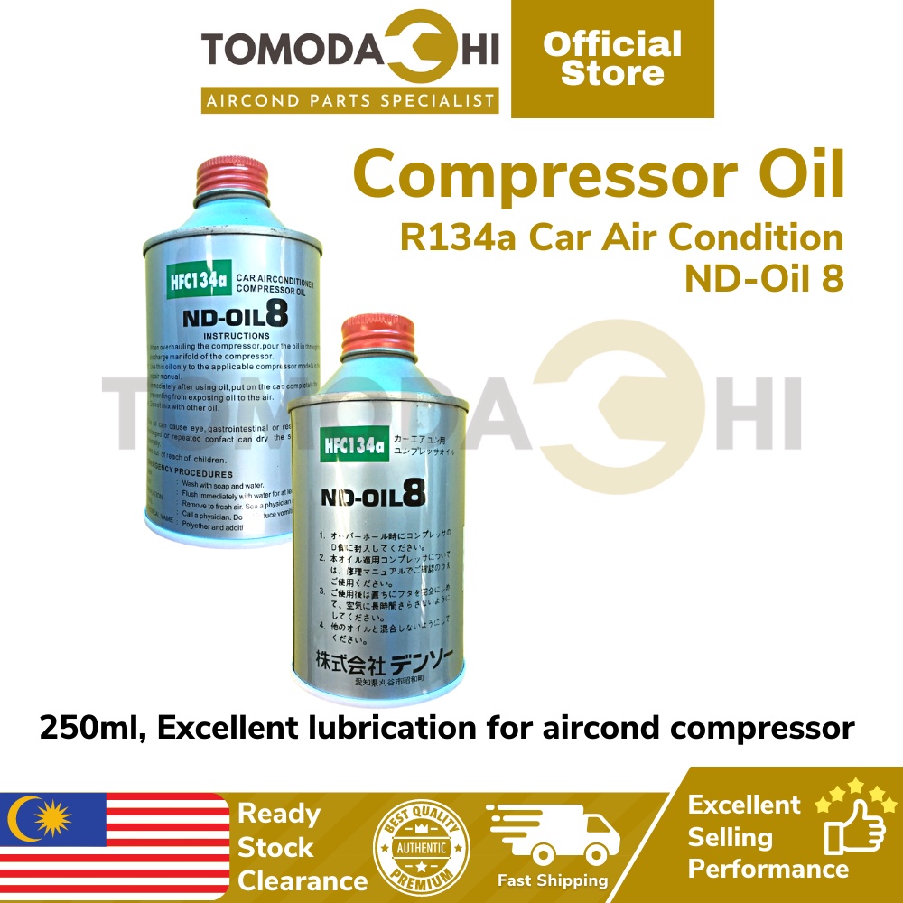 TOMODACHI Car Compressor Aircond Oil R134a Denso ND 8 Oil Product Of
