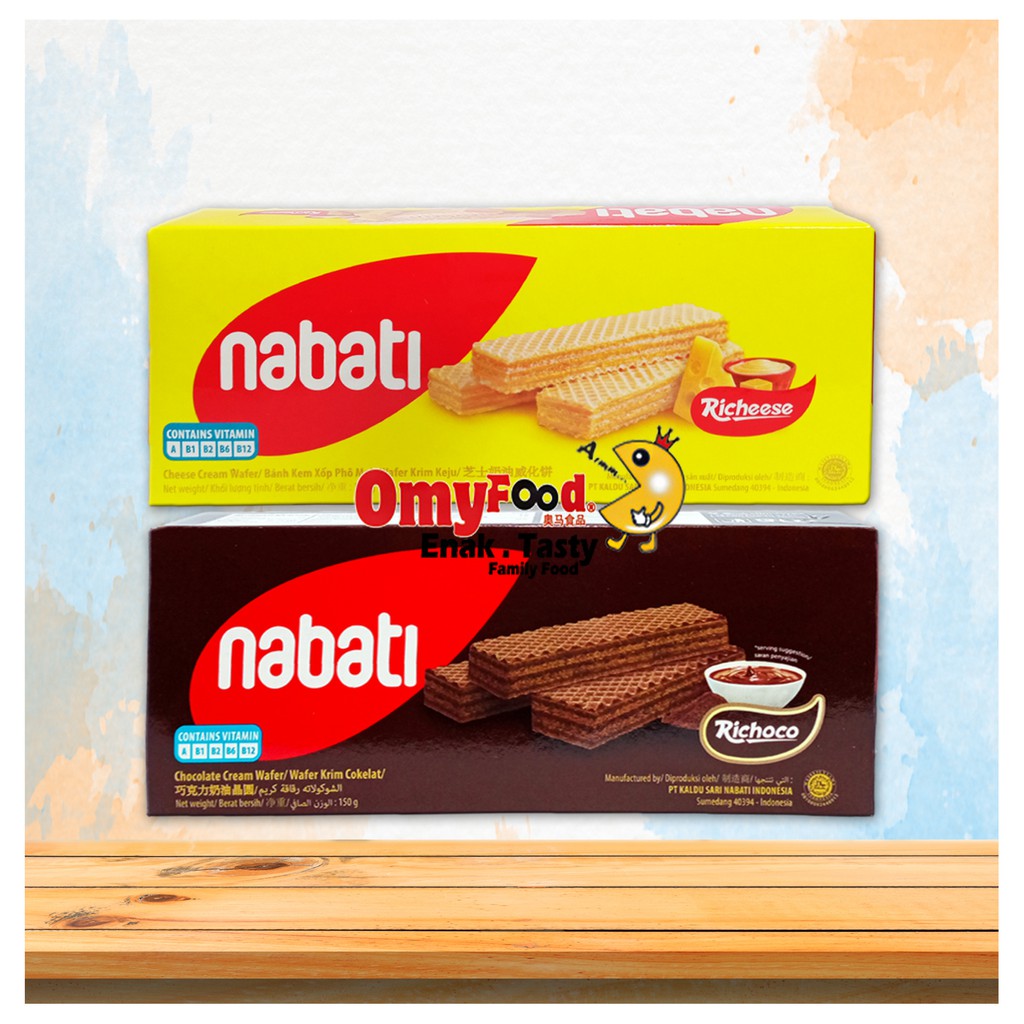 150g Nabati Richeese Cheese Cream Wafer / Richoco Chocolate Cream Wafer ...