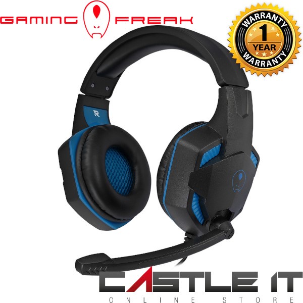 Gaming Freak GH8 BLITZ Over Ear Headset 40MM DRI 3.5MM AUDIO JACK Y Cable AVF Headphone with Mic (GH8-BLITZ)