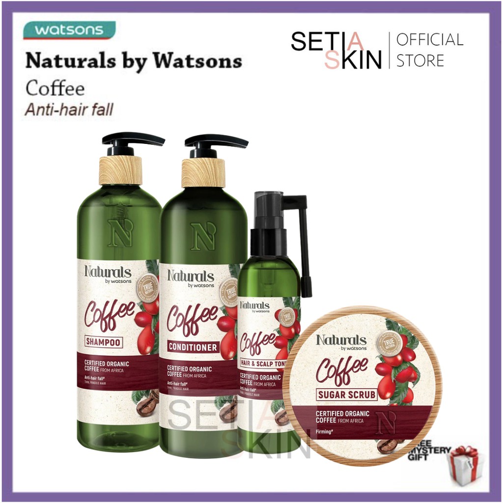 Naturals by WATSONS Coffee Anti-Hair Fall - Shampoo/ Conditioner/ Hair  tonic | Shopee Malaysia