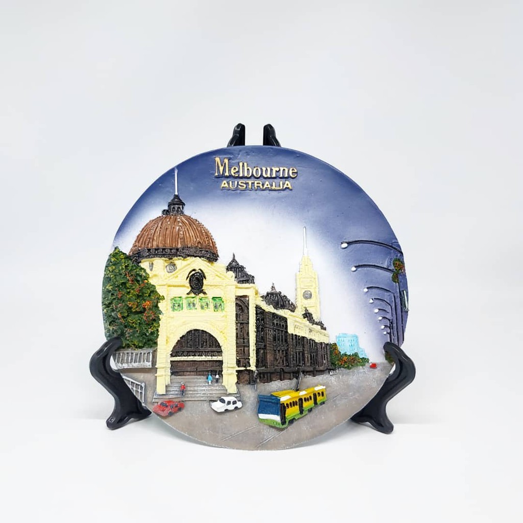 3d Embossed Plate Display Souvenir Australian Aussie Melbourne Australia