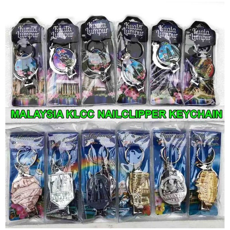 6in1 Malaysia collection souvenir NAIL CLIPPER KEYCHAIN High Quality Bottle opener Cutter knife