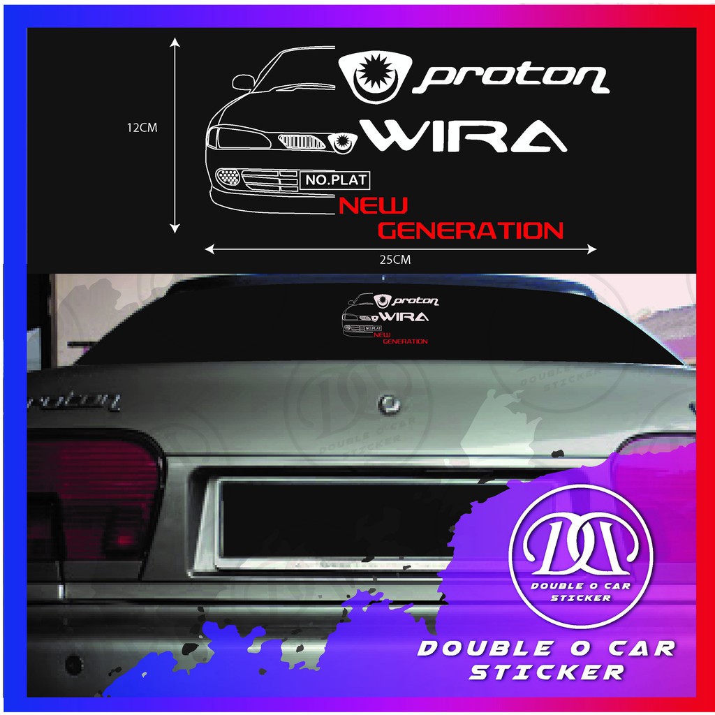 [Ready Stock]PROTON WIRA NEW GENERATION SHAPE&WORDS HIGH GRADE Sticker KI00203(PM ME NO. PLAT)