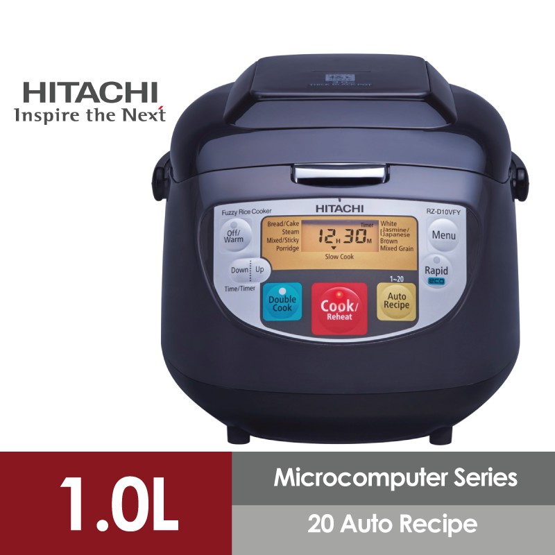 Hitachi Rice Cooker Series (1.0L) RZD10VFY OBK Shopee