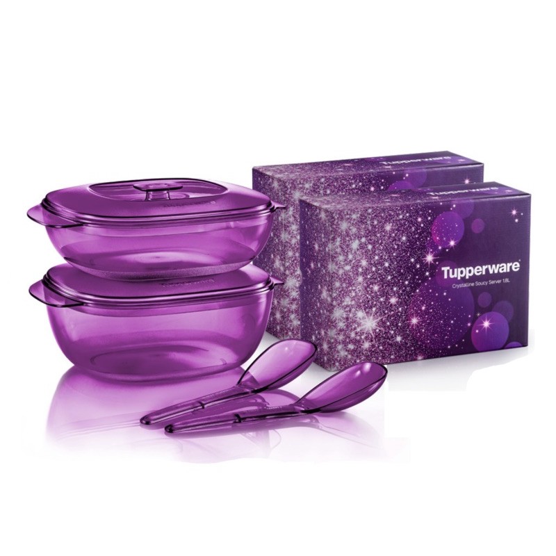 Tupperware Purple Royale Crystalline Set (2pcs)