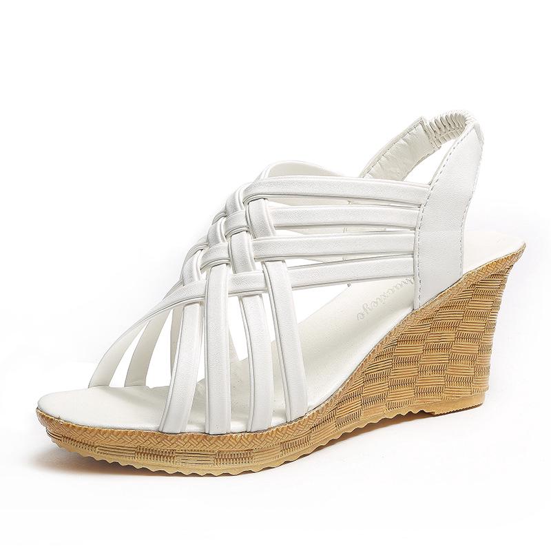 Women s Wedges Weave Platform High  Heels  Sandals  Shopee  