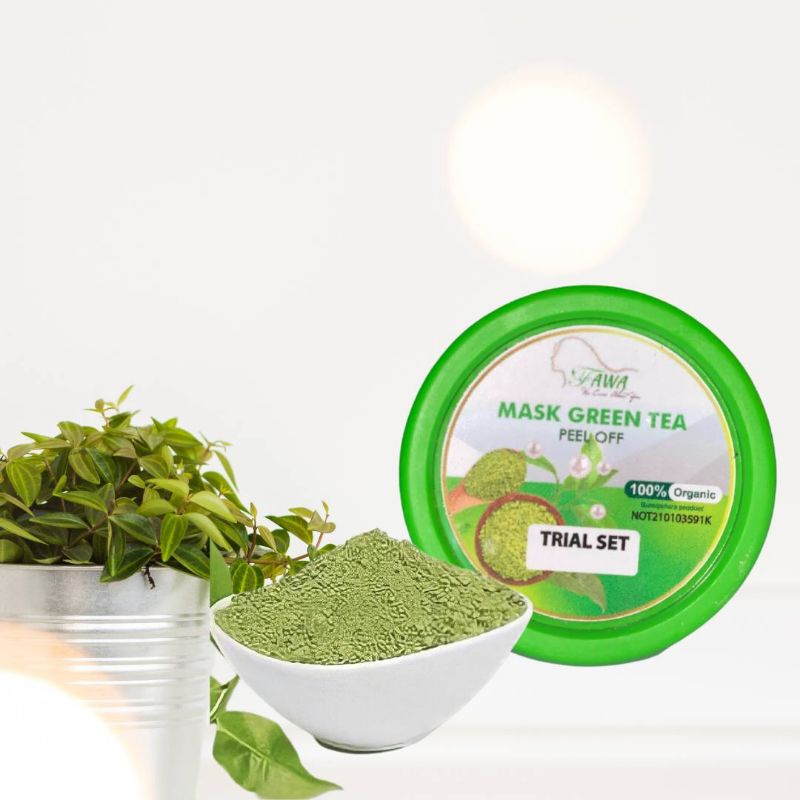 {100% ORIGINAL} Mini Green Tea Peel Off Mask Powder Blackhead Whitehead Remover & Acne Treatment