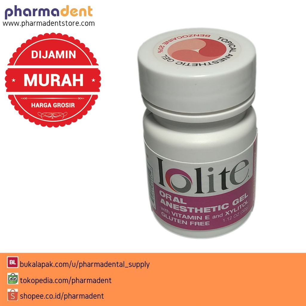 Oral ANESTHETIC GEL Lolite Benzocaine Dental Strawberry Shortcake