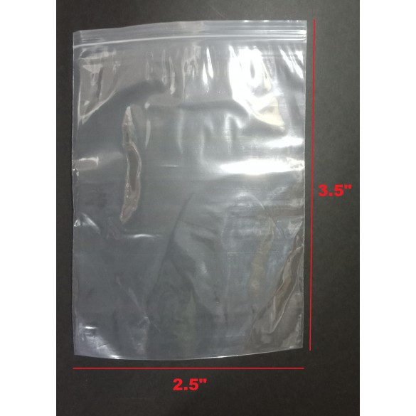 Plastic Zip Bag 2 5 X 3 5 Clear 1 Pack 100 Pcs Shopee Malaysia