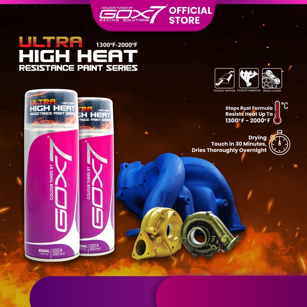 Gox7 Ultra High Heat Resistance Paint Series (1300'F2000'F) Tahan